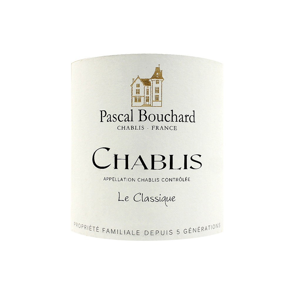 Chablis Domaine Pascal Bouchard Le Classique 2015, 37,5cl Bianco